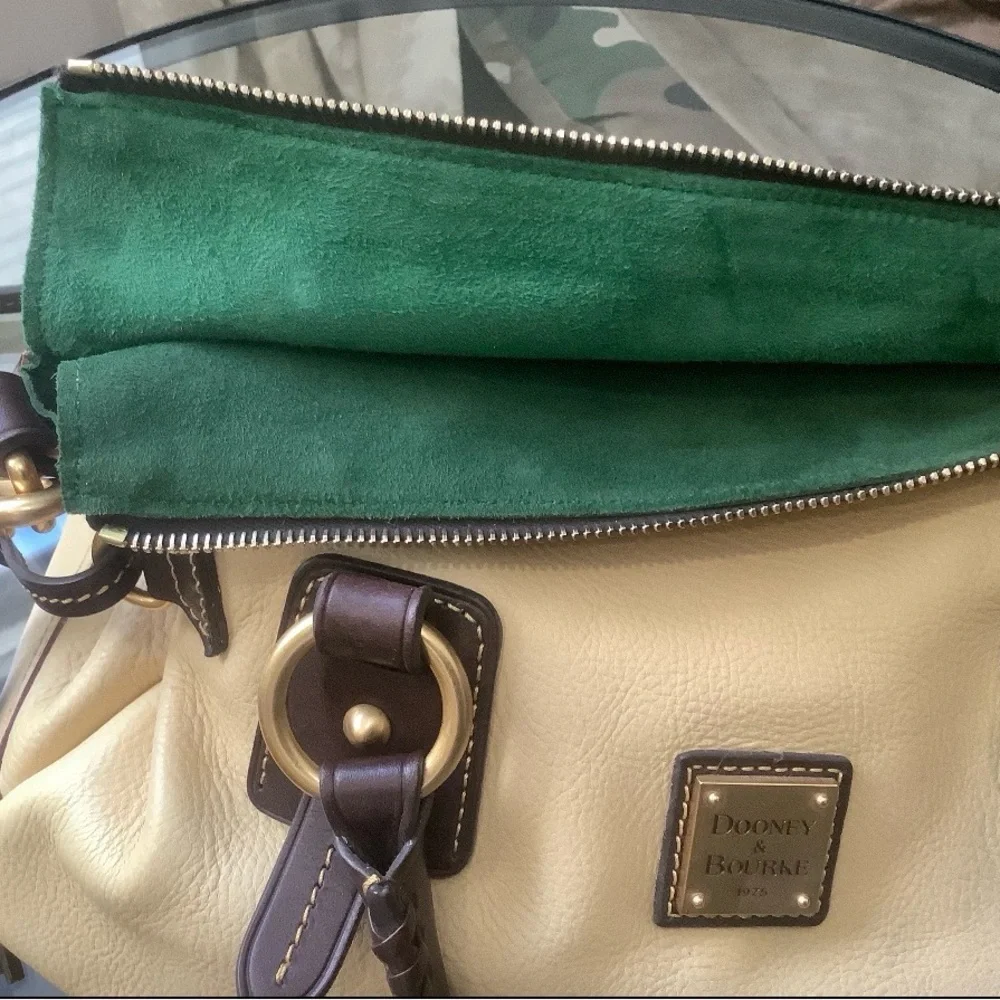 Dooney & Bourke Cream Florentine Vacchetta Leather Satchel - Picture 5 of 9